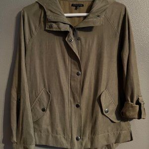 Staccato Women's Lightweight Jacket Green Size Small Zip Snap